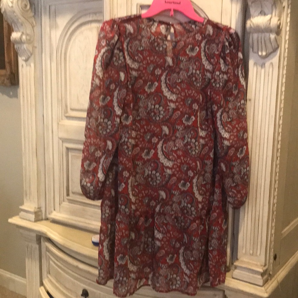 Loft XS holiday tunic dress. Sheer